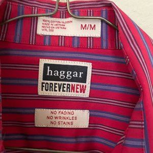 6 M dress shirts in EUC: Izod, Haggar, Van Heusen, Daniel Cremieux, and more
